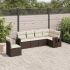 Set canapele de grădină cu perne, 6 piese, bej, poliratan GartenMobel Dekor