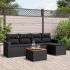 Set mobilier grădină cu perne, 6 piese, gri, poliratan GartenMobel Dekor