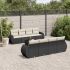 Set mobilier de grădină cu perne, 9 piese, negru, poliratan GartenMobel Dekor