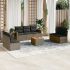 Set mobilier de grădină cu perne, 8 piese, negru, poliratan GartenMobel Dekor