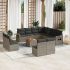 Set canapele de grădină, 12 piese, cu perne, negru, poliratan GartenMobel Dekor