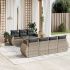 Set mobilier de grădină cu perne, 8 piese, negru, poliratan GartenMobel Dekor