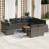 Set canapele de grădină, 12 piese, cu perne, negru, poliratan GartenMobel Dekor