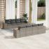 Set mobilier de grădină cu perne, 9 piese, negru, poliratan GartenMobel Dekor