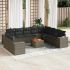 Set canapele de grădină cu perne, 11 piese, negru, poliratan GartenMobel Dekor