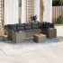 Set mobilier de grădină cu perne, 8 piese, negru, poliratan GartenMobel Dekor