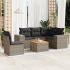 Set mobilier de grădină cu perne, 6 piese, negru, poliratan GartenMobel Dekor