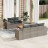 Set mobilier de grădină cu perne, 6 piese, negru, poliratan GartenMobel Dekor