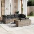 Set canapele de grădină cu perne, 10 piese, negru, poliratan GartenMobel Dekor