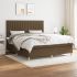 Pat continental cu saltea, crem, 180x200 cm, textil GartenMobel Dekor