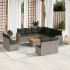 Set canapele de grădină, 12 piese, cu perne, negru, poliratan GartenMobel Dekor