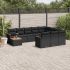 Set canapele de grădină cu perne, 11 piese, gri, poliratan GartenMobel Dekor