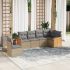 Set mobilier de grădină cu perne, 6 piese, negru, poliratan GartenMobel Dekor