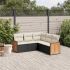 Set canapele de grădină cu perne, 5 piese, bej, poliratan GartenMobel Dekor