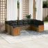 Set canapele de grădină, 9 piese, cu perne, bej, poliratan GartenMobel Dekor