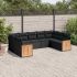 Set canapele de grădină, 9 piese, cu perne, bej, poliratan GartenMobel Dekor