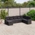 Set mobilier de grădină cu perne, 9 piese, negru, poliratan GartenMobel Dekor