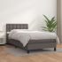 Pat box spring cu saltea, alb, 100x200 cm, piele ecologică GartenMobel Dekor