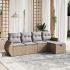 Set mobilier de grădină cu perne, 6 piese, negru, poliratan GartenMobel Dekor