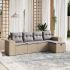 Set mobilier de grădină cu perne, 6 piese, negru, poliratan GartenMobel Dekor