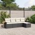 Set mobilier de grădină cu perne, 6 piese, negru, poliratan GartenMobel Dekor