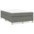 Pat box spring cu saltea, gri închis, 90x200 cm, textil GartenMobel Dekor
