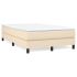 Pat box spring cu saltea, crem, 100x200 cm, textil GartenMobel Dekor
