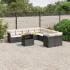 Set canapele de grădină cu perne, 11 piese, bej, poliratan GartenMobel Dekor