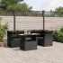 Set mobilier de grădină cu perne, 5 piese, negru, poliratan GartenMobel Dekor