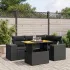 Set mobilier de grădină cu perne, 5 piese, negru, poliratan GartenMobel Dekor