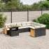 Set canapele de grădină cu perne, 10 piese, bej, poliratan GartenMobel Dekor