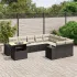 Set canapele de grădină cu perne, 10 piese, bej, poliratan GartenMobel Dekor