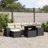 Set canapele de grădină cu perne, 7 piese, negru, poliratan GartenMobel Dekor