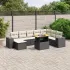 Set mobilier de grădină cu perne, 9 piese, negru, poliratan GartenMobel Dekor