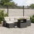 Set canapele de grădină cu perne, 7 piese, negru, poliratan GartenMobel Dekor