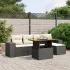 Set mobilier grădină cu perne, 6 piese, gri, poliratan GartenMobel Dekor