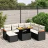 Set canapele de grădină cu perne, 8 piese, gri, poliratan GartenMobel Dekor