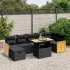Set canapele de grădină cu perne, 8 piese, gri, poliratan GartenMobel Dekor