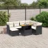 Set canapele de grădină, 8 piese, cu perne, bej, poliratan GartenMobel Dekor