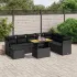 Set canapele de grădină, 9 piese, cu perne, gri, poliratan GartenMobel Dekor