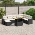 Set canapele de grădină, 9 piese, cu perne, gri, poliratan GartenMobel Dekor
