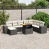 Set canapele de grădină, 9 piese, cu perne, gri, poliratan GartenMobel Dekor