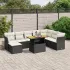 Set canapele de grădină, 9 piese, cu perne, gri, poliratan GartenMobel Dekor