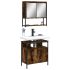 Set mobilier de baie, 2 piese, negru, lemn compozit GartenMobel Dekor