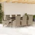Set de masă pentru grădină, 9 piese, cu perne, bej, poliratan GartenMobel Dekor