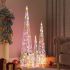 Set conuri decorative cu LED-uri, albastru, 60/90/120 cm, acril GartenMobel Dekor