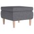 Scaun cu picioare din lemn, gri deschis, material textil GartenMobel Dekor