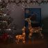Decorațiune de Crăciun familie reni 160 LED-uri albastru acril GartenMobel Dekor