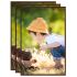 Rame foto colaj pentru perete/masă 3 buc. argintiu 70x90 cm MDF GartenMobel Dekor