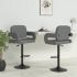 Scaune de bar, 2 buc., gri deschis, material textil GartenMobel Dekor
